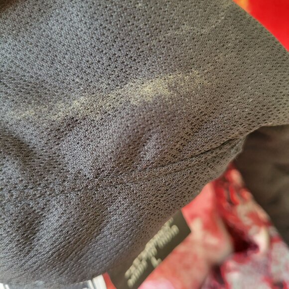 Vintage Valencia Abstract Red Black Long Sleeve Top Rhinestone Cuffs Collar L Ho - Picture 6 of 6